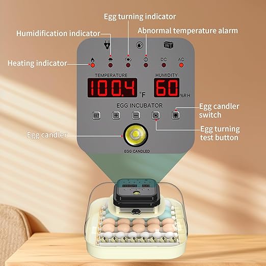 35 Eggs Incubators for Hatching Eggs,Egg Incubator with Automatic Egg Turning and Humidity Control,Chicken Egg Incubator with Egg Candler, Incubator for Chicken, Duck, Goose, Pigeon, Quail - Image 8