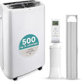 SereneLife Small Air Conditioner Portable 14,000 BTU with Built-in Dehumidifier - Portable AC unit for rooms up to 650 sq ft - Remote Control, Window Mount Exhaust Kit by SereneLife
