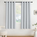 NICETOWN Room Darkening Draperies Curtains Panels, 2 Panels Greyish White W52 x L72 by NICETOWN