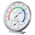 Hygro-Thermometer Stainless Steel 5 Inch Colorful Dial Indoor Outdoor Hygrometer Thermometer Analog Hygrometer Thermometer Humidity Temperature Indicator for Home, Office, Garden, Patio, Warehouse by YINGWING