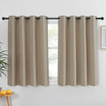 NICETOWN Kitchen Short Blackout Curtain and Drape - Thermal Insulated Solid Grommet Blackout Panel for Patio Bedroom Living Room (Single Panel, 52 inches by 45 inches, Taupe) by NICETOWN
