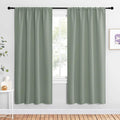 NICETOWN Window Curtains Blackout Drapes - Thermal Insulated Solid Rod Pocket Blackout Curtains/Draperies for Living Room (Greyish Green, One Pair, 42 by 72-Inch) by NICETOWN
