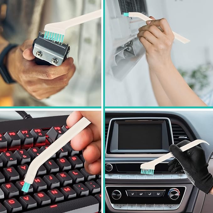 Nuenen 16 Pcs Small Household Cleaning Brushes - Deep Detail Crevice Cleaner Brush Set, Corner Space Keyboard Bottle Tile - Image 3