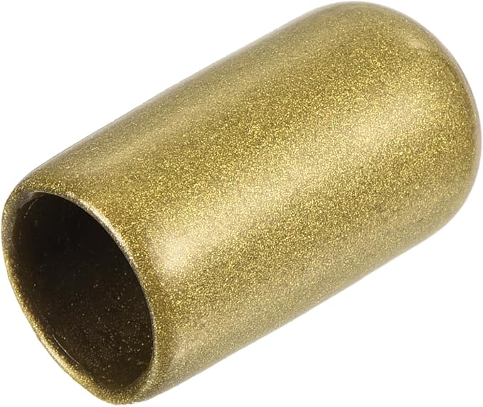 uxcell 20pcs Rubber End Caps 3/8"(9.5mm) ID Vinyl Round Tube Bolt Cap Cover Thread Protectors Gold by uxcell