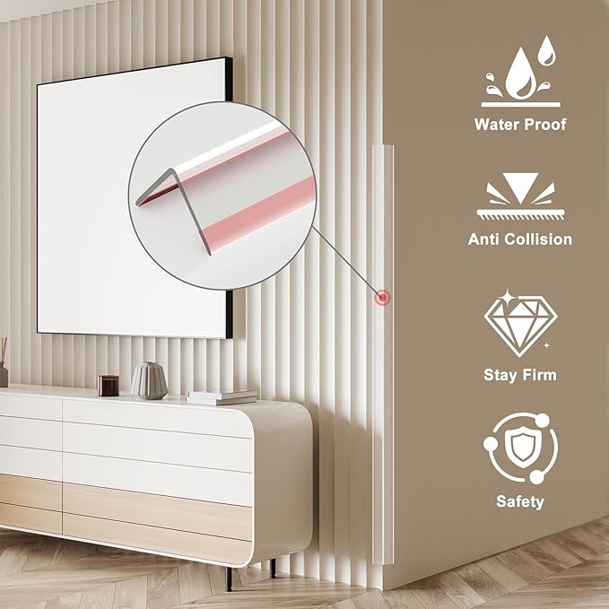 Wall Corner Protector, 2PCS Clear Self-Adhesive Corner Guards, Edge Protector for Baby, Furniture, Door, Tables, Easy to Install (35.4inx1.18in/90cmx3cm) - Image 5