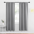NICETOWN Sidelight Curtains for Front Door - Home Decoration Thermal Insulated Rod Pocket Blackout Blinds & Drapes for Small Windows (Silver Grey, 2 Panels, W34 x L72 -Inch) by NICETOWN