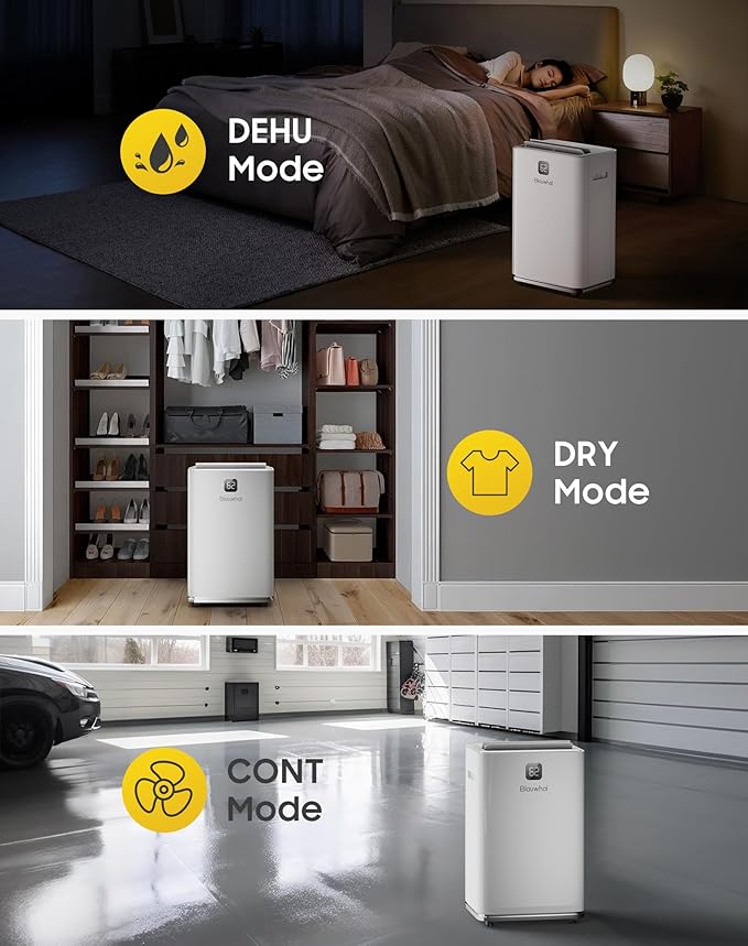 150 Pints Dehumidifier with Pump, 8000 Sq.Ft Dehumidifier for Basement with Drain Hose & 2.11 Gal Water Tank, Large Dehumidifiers for Large Room Warehouses Commercial and Home (150 pint) - Image 4