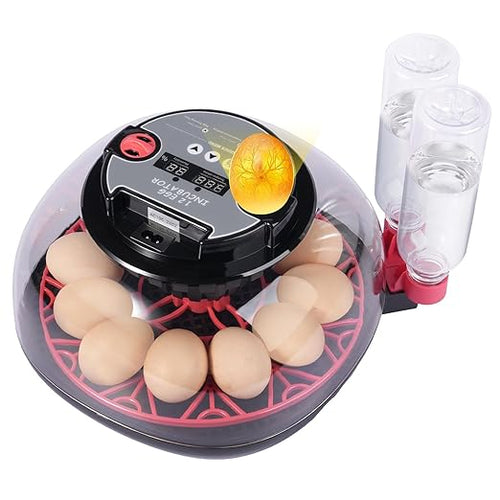 12 Egg Incubators for Hatching Eggs, Chicken Egg Incubator with Automatic Egg Turning and Temperature Humidity Control, 360° Clear View Lid or Home, Farm, Classroom, Hatching Chicken, Duck,Quail,Goose by HUMORRAP