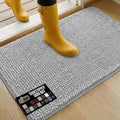 GORILLA GRIP SOAKSTOPPER Dog Door Mat, 36x24 Machine Washable Rug Absorbent Doormat Captures Moisture Mud Dirt, Quick Dry Soft Chenille Entryway Rugs Indoor Entrance Mats for Dog Paws, Light Gray by GorillaGrip