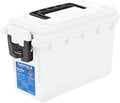 Sheffield 12634 Field Box, Pistol, Rifle, or Shotgun Ammo Storage Box, Tamper-Proof Locking Ammo Can, Water Resistant, Made in The U.S.A, Stackable, White by Sheffield