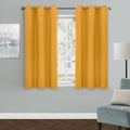 MYSKY HOME Musturd Yellow Blackout Curtains for Bedroom, Grommet Small Curtains Room Darkening Curtain, Kids Curtains Thermal Insulated Curtain, Single Panel Curtain,42 x 45 Inch, Yellow by MYSKYHOME