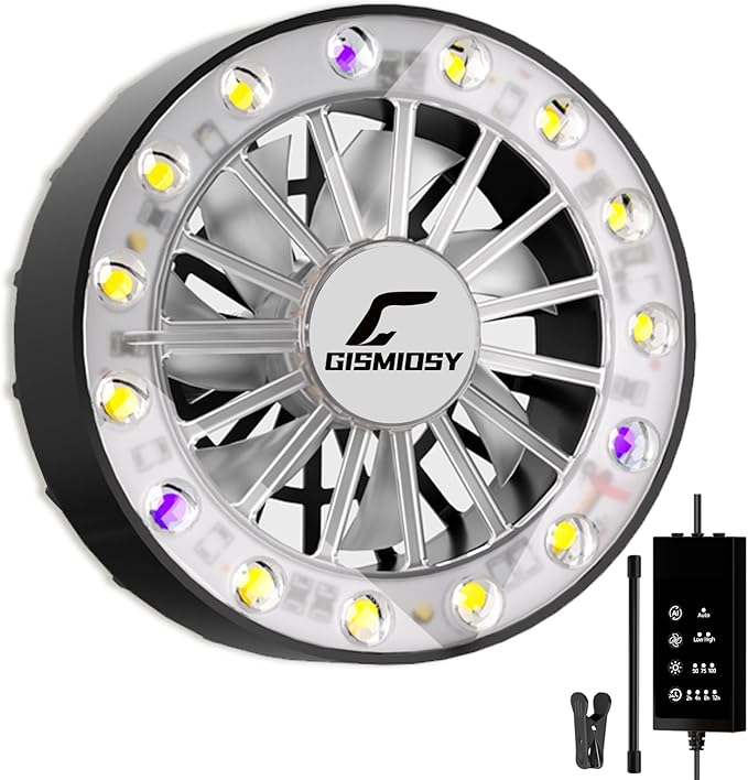 Grow Lights for Indoor Plants, Full Spectrum Plant Grow Light with Plant Fan,Clip on Plant Lights for Indoor Growing with Timer and Dimmable,Suit for Plant shves and Plant Pot,1 Pack by Unknown