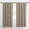 NICETOWN Blackout Curtains for Bedroom, Blackout Curtain Panels, Taupe, 1 Pair, 42 by 45-inch, Window Treatment Energy Saving Thermal Insulated Solid Rod Pocket Blackout Drapes/Draperies by NICETOWN