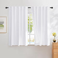 NICETOWN 100% Blackout Window Curtains for Camper - (Snow White Color) 42x40 Inch, 2 Panels Set, Thermal Insulated Blackout Drapes/Draperies with Rod Pocket & Back Tab for Loft by NICETOWN