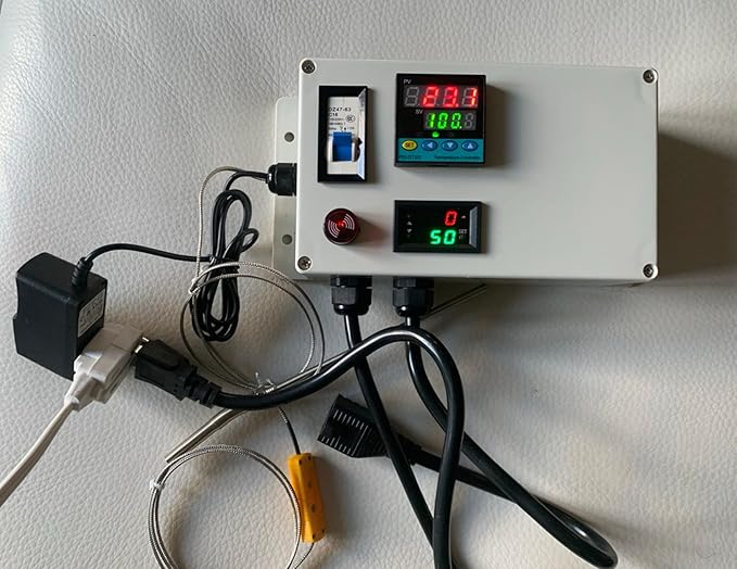 Plug & Play PID Temperature Controller + Timer Control Panel Box with Circuit Breaker for Kiln Oven - Image 3
