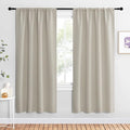 NICETOWN Blackout Curtains for Living Curtains, Room Darkening Window Curtain Panels, Easy-Care Solid Thermal Insulated Draperies/Drapes for Daughter Room (Natural, 2 Panels, 42 by 72) by NICETOWN