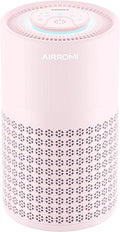 AIRROMI Air Purifier for Bedroom with HEPA 3-in-1 Filter, Pet Air Purifier for Home Cat Pee Smell, Covers Upto 990 Ft², Quiet 360° intake Air Cleaner for pet hair,allergies,Dust,Smoke A2001 Pink by AIRROMI