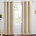 NICETOWN Room Darkening Curtain Panels for Cafe, Biscotti Beige, 2 Panels, W42 x L78 -inch, Thermal Insulated Grommet Room Darkening Draperies/Drapes for Window by NICETOWN