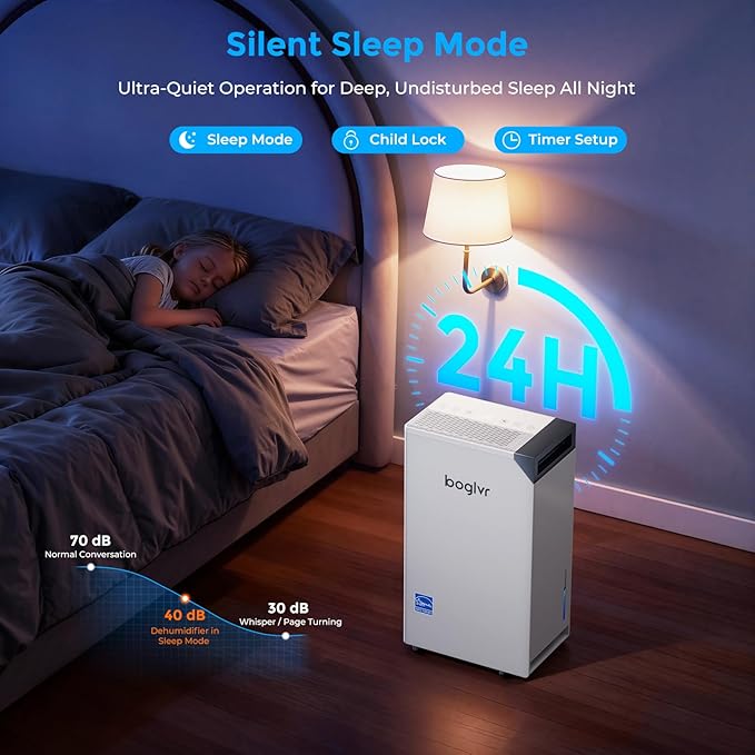 4500 Sq.Ft. Most Efficient Energy Star 2025, Max 80 Pint/D (Standard 52Pint/D) Smart Compressor Dehumidifier with APP/WIFI, Intelligent Humidistat for Basement, Home, Bedroom, Bathroom, Garage - Image 6