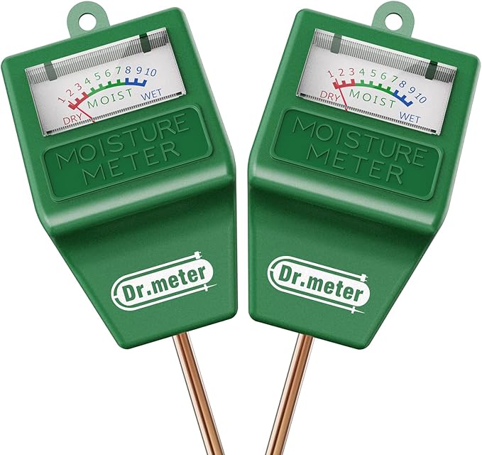 Soil Moisture Meter, 2 Packs Soil Test Kit for Garden Lawn Farm Indoor & Outdoor Use - Soil Tester Hygrometer Sensor for Houseplants - Plant Water Meter-No Battery Needed, Gardening Gifts by Drmeter