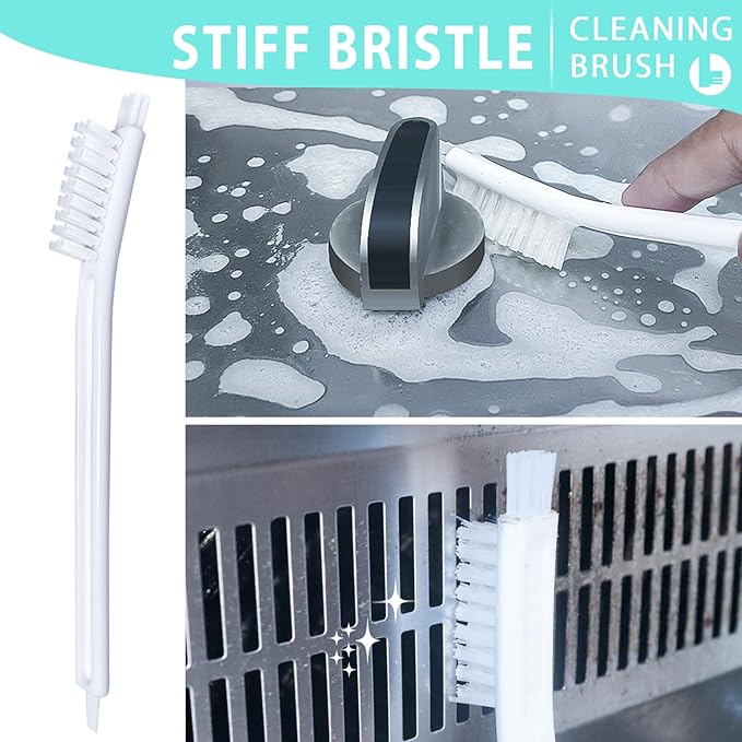 Small Cleaning Brushes Set, 4 pcs Crevice Household Cleaning Tool for Window Track Groove Sliding Door Bottle Gaps Humidifier Baseboard, Tiny Detail Scrub Cleaner Tool Gadget Kitchen Bathroom Set - Image 5