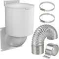 Dryer Vent Kit – 4 Inch Exterior Dryer Vent Cover with 3FT Vent Hose, 2 Hose Clamps, Tape & Screws | Energy Saving & Pest Resistant by Raeflow