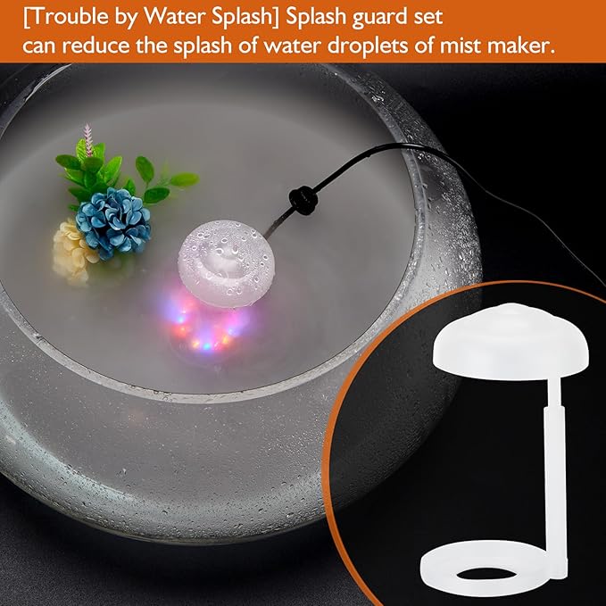 AGPTEK 12 LED Mist Maker Water Fountain Pond Fog Atomizer Air Humidifier, Ideal For Indoor or Outdoor Fountains, Water Feature Use. - Image 7