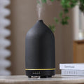200ML Ceramic Essential Oil Diffuser - Ultrasonic Aromatherapy & Humidifier with 7-Color LED Lights, Auto Shut-Off, Black, 1H/3H/6H Timer | Scent for Home, Office, Yoga by Gooamp