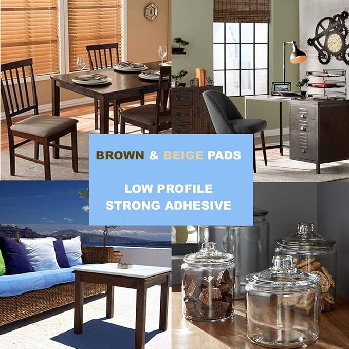 8 Pack - 2 Colors Self Adhesive Square Furniture Felt Pad Surface Protector for Hardwood, Tile, Laminated Floor - Cut into Any Shape - Image 4