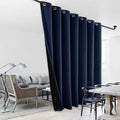 NICETOWN Sound Reducing Room Divider Curtains, 100% Blackout Patio Curtain, Wide Lined Drape, Keep Warm Drapery, Sliding Glass Door Panel for Night Shift（Navy, 1 Panel, 100" Wide x 108" Long by NICETOWN