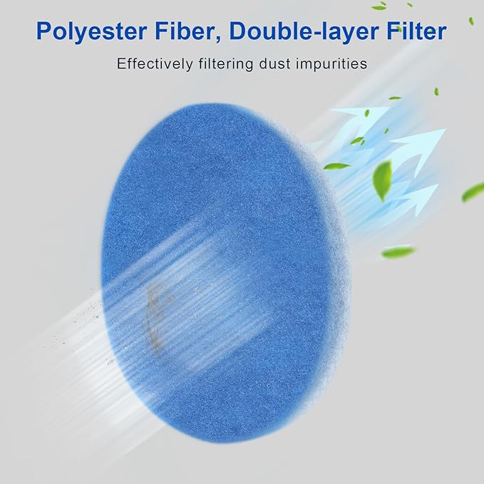 10 Pack Polyester Filter Replacement for Indoor Dryer Vent, Circular Replacement Filter Suitable for Kiss Core Indoor Dryer Vent, Dryer Lint Filter, Polyester Dryer Filter Replacement - Image 4