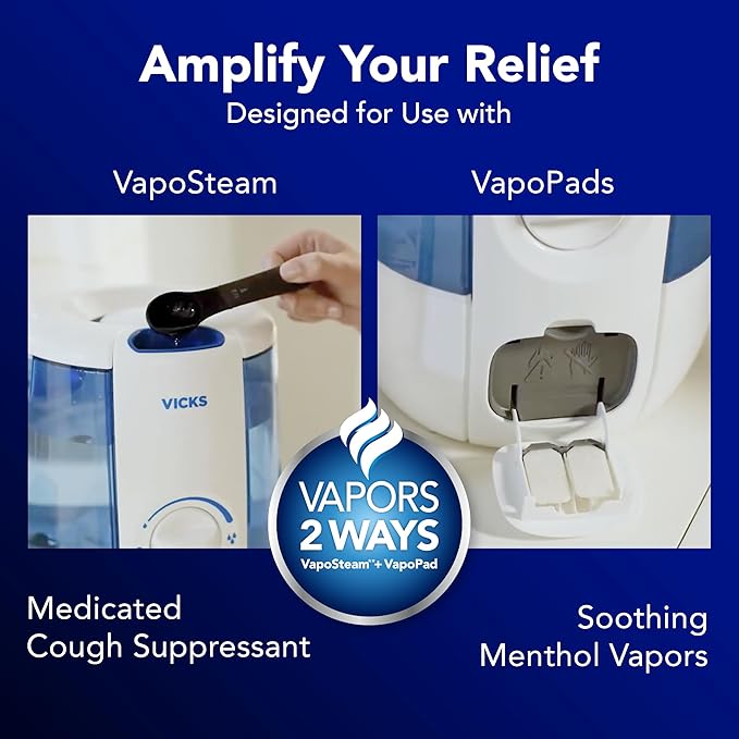 Vicks CoolRelief Cool Mist Humidifier Small to Medium Room Vaporizer for Baby, Kids, Adults, 1.2 Gal - Image 3