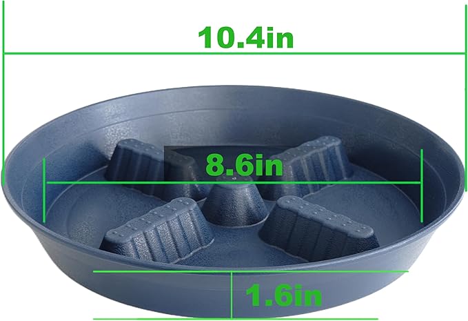 4 Pack Plant Saucer 10 inch, 8 12 14 17 inch, Plant Stand Plastic Plant Saucers for Indoors Outdoor, Heavy Duty Flower Plant Risers for Inside Pots, Pot Saucers for Plants, Grow Bags Saucers - Image 2