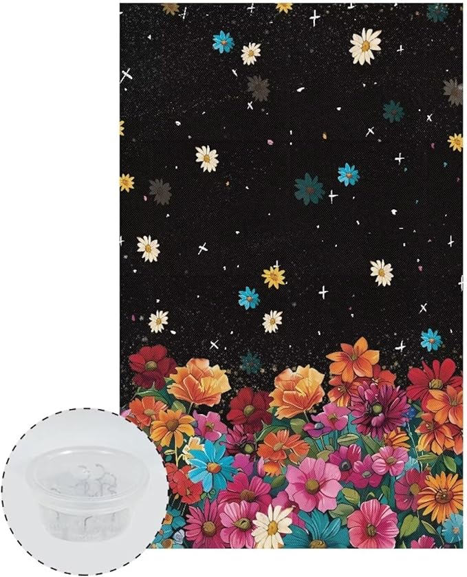 Hippie Flower Recliner Chair Cover Sofa Back Cover Washable Furniture Protector Cover Pet Scratch Resistant Headrest Covers Home Decorations for Sofa Chair Couch - Image 2