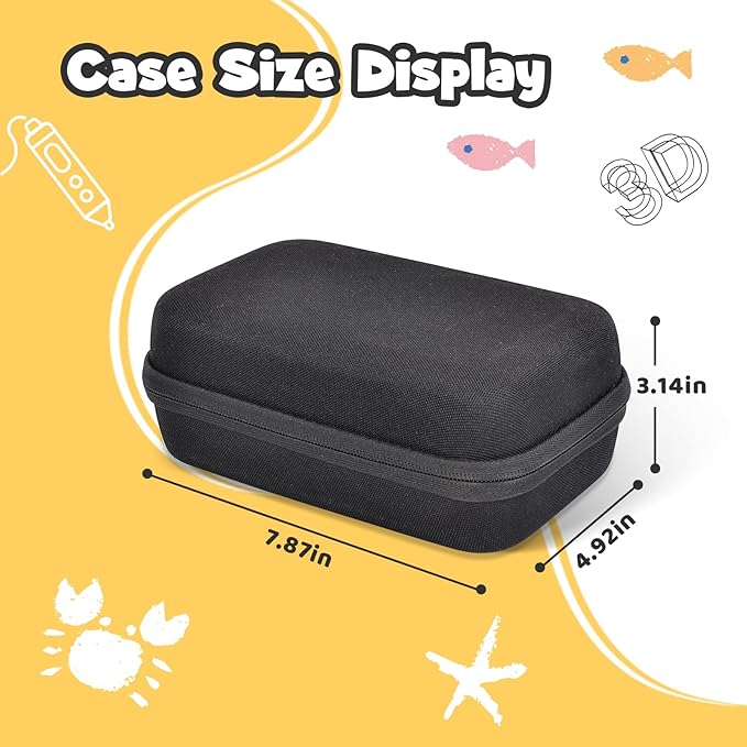Case Compatible with 3Doodler Start+ Essentials for 3D Pen Set for Kids, Carrying Holder Fit for Printing Pens, Storage Organizer for Printing Filament Refill, Micro-USB Charger (3D-04B-Black) - Image 2