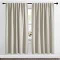 NICETOWN Blackout Curtain Panels Window Draperies - (Natural Color) 62x72 inch, 2 Pieces, Insulating Room Darkening Blackout Drapes for Bedroom, Privacy Doorway Curtain for Door by NICETOWN