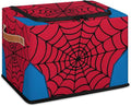Storage Bin, Collapsible Fabric Storage Boxes with Lids for Organizing, Red Spider Web Stackable Closet Organizers and Storage Cube Basket for Home, Office, Bedroom (10.2"x14.2") by LLCXCSI