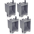 (4 Pack) Airmont Products 14 in. Old Work Electrical Box, 1-Gang 14 Cu in Non-Metallic PVC Outlet Box for Drywall, Remodel Electrical Box with Built-in NM Cable Clamps, Grey PVC Old Work Outlet Box by AirmontProducts