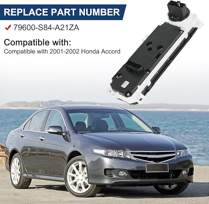 A/C Heater Climate Control Module Compatible with 2001-2002 Honda Accord Replace# 79600-S84-A21ZA - Image 2