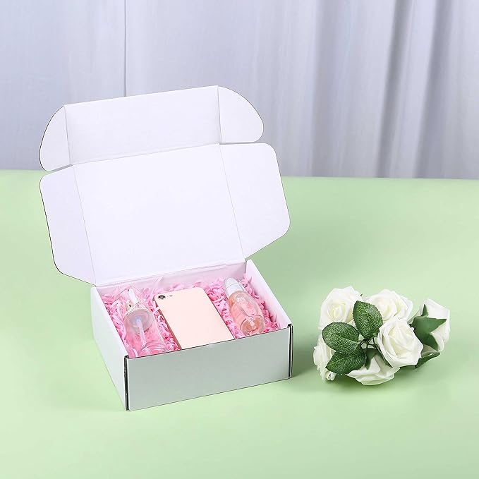 Small Shipping Boxes 10x7x3 Inch (25 Pack) - Sturdy White Corrugated Cardboard Boxes for Small Business, Ecommerce, Mailing & Packaging | Recyclable Gift & Storage Boxes - Image 5