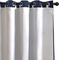 DriftAway Thermal Insulated 100 Percent Darkening Blackout Curtain Liner 2 Panels Each Liner Size 50 Inch by 92 Inch Rings Included Off White Panel by DriftAway