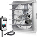 KEN BROWN 24 Inch Shutter Exhaust Fan with Speed Controller, 4200CFM High Speed, Wall Mounted Ventilation Fan for Garage, Attic, Greenhouse, Shed, Shop, Chicken Coop, Pre-Wired 1.65M Power Cord by KENBROWN