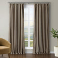 TWOPAGES Luxury Velvet Curtain Pinch Pleated Taupe Curtain 102 inch Long Thermal Insulated Blackout Drapes for Bedroom Living Room Indoor Window (1 Panel,Taupe,84Wx102L) by TWOPAGES