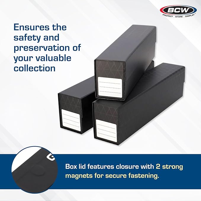 BCW QuickFold Card Storage Box for Sleeved Cards – 3 Pack – Not for Toploaders – Magnetic Closure – Holds 500-1200 Sleeved or Unsleeved Cards – MTG Card Storage - Image 5