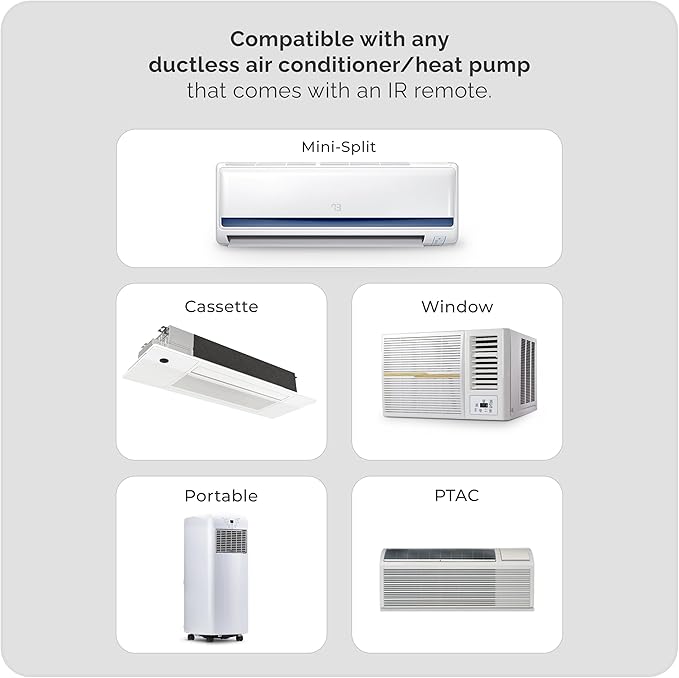 Breez Max | ENERGY STAR CERTIFIED Smart AC Controller | WiFi Thermostat for Mini-Split, Window, Portable ACs/Heat Pumps | AI-Based Tech | Free App, No Subscriptions | Alexa, Google, IFTTT etc. (White) - Image 3