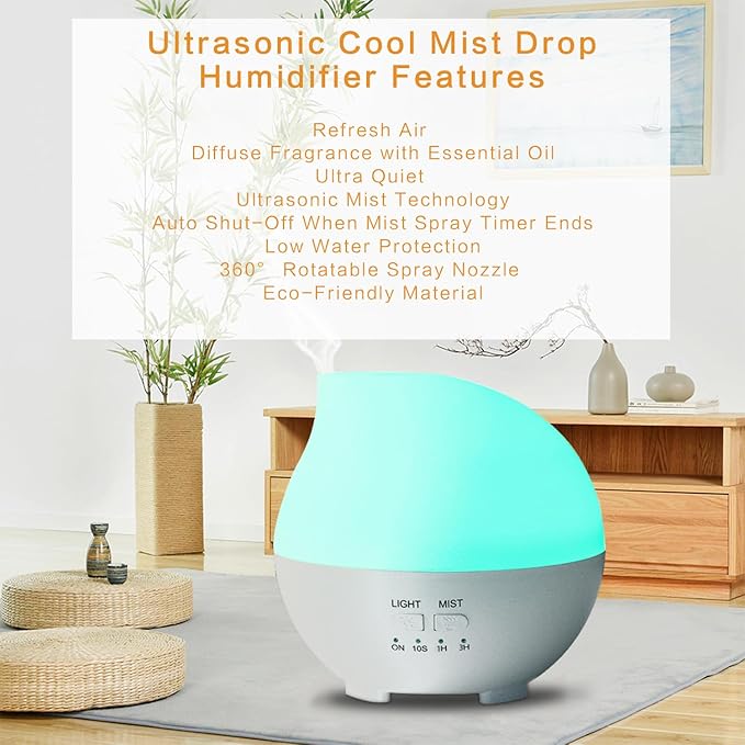 Ultra Quiet Humidifiers for Bedroom with Essential Oil mistified, Smart Cool Mist Air Humidifier for Baby, Nursery, Plants, Easy to Clean & Top Fill Ultrasonic Humidifier - Image 2