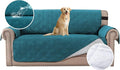 H.VERSAILTEX 100% Waterproof Sofa Slipcover Washable Loveseat Cover for 2 Cushion Cover Non-Slip Furniture Protector with Silicone Backing Couch Cover for Pets (Oversized Loveseat, Dark Teal) by HVERSAILTEX
