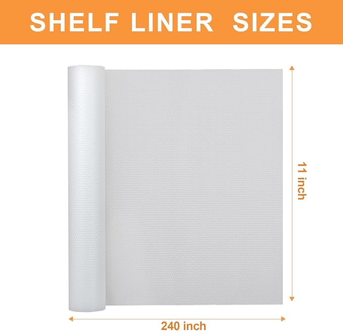FLPMIX Clear Shelf Liners for Kitchen Cabinets - 11 Inch Width Easy to Cut Non-Adhesive Drawer Liner - Waterproof Pantry Liner for Refrigerator 11 × 240 Inch - Image 9