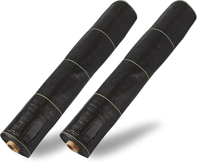 Dewitt 2-Pack Sunbelt Weed Barrier Fabric 3.2 oz, 3 x 300 Feet – Heavy-Duty Ground Cover Mat for Greenhouse Floors, Garden Rows, Raised Beds, Yard Gardening, and Outdoor Landscape Protection by DeWitt