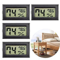 4pcs Indoor Hygrometer Thermometers, Humidity Meters Gauge Mini Digital Thermometer Hygrometer with Fahrenheit (℉) for Humidors, Refrigerator, Greenhouse, Garden, Cellar, Closet. by WedFeir
